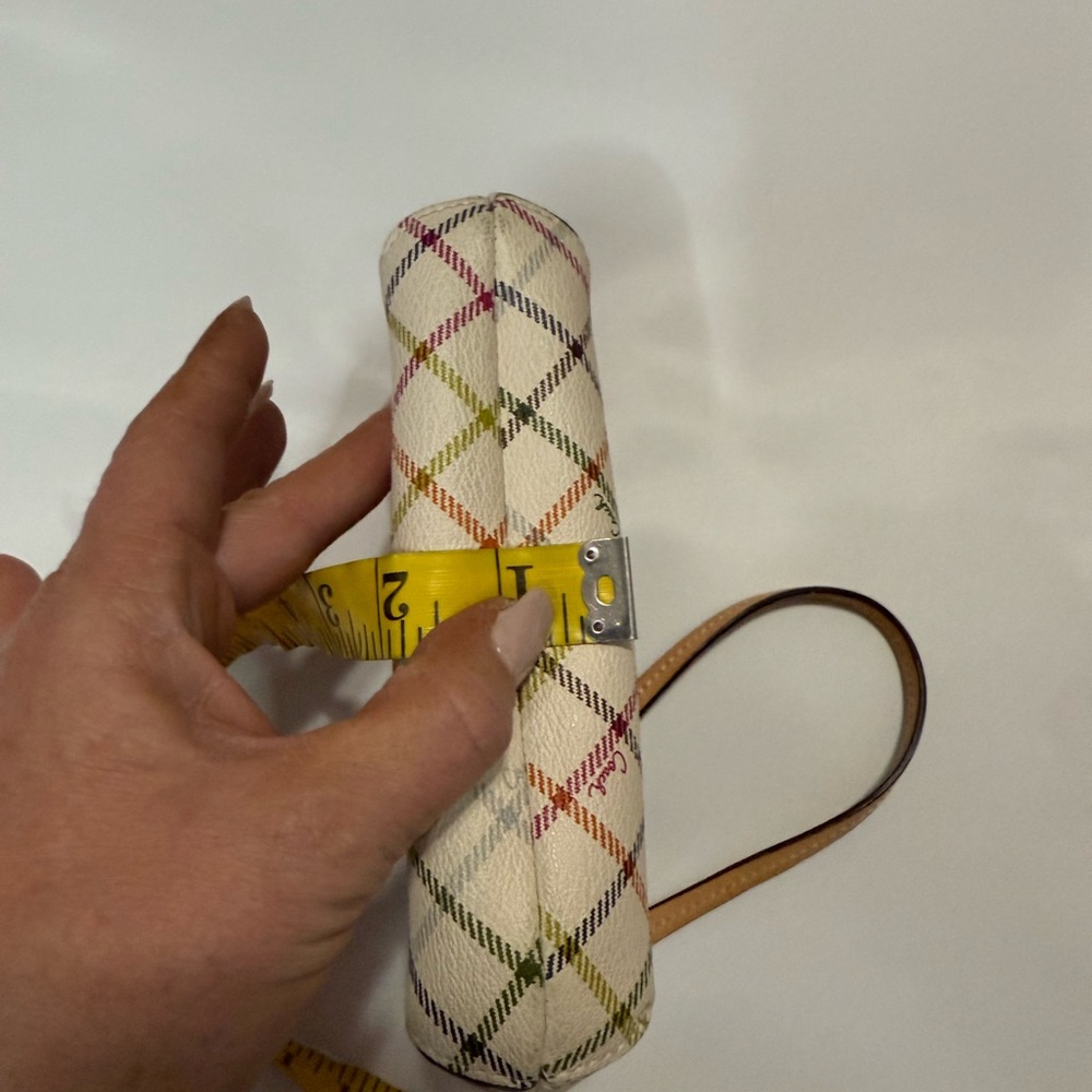 Coach Peyton Tattersall Multicolor Plaid Wristlet with leather trim - medium - Picture 11 of 16